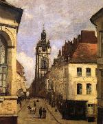 Corot Camille The bell tower of Doual USA oil painting artist